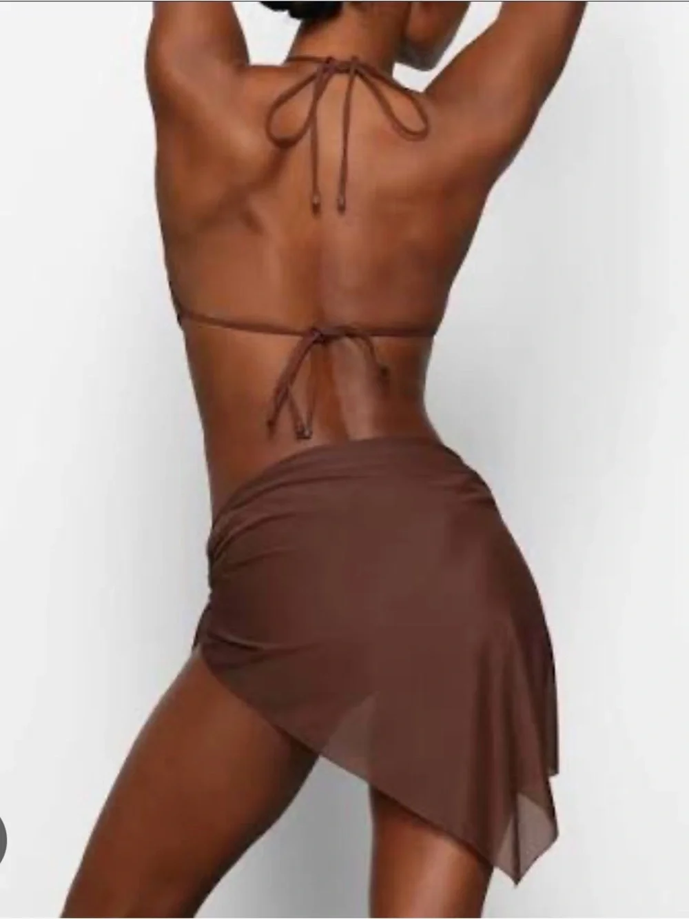 SKIMS Swim Mesh Cover Up Sarong Mini Skirt NWT